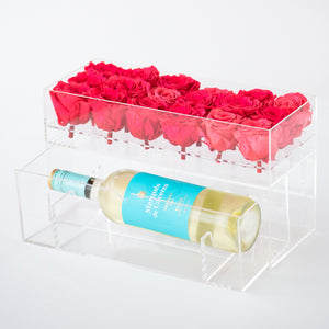 18 Roses Bottle Box Preserved